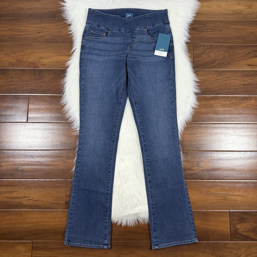 Jag Jeans Women's Size 6 / 33 Paley Mid Rise Boot Leg Pull On Denim Jeans